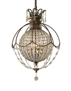Paris Antique Bronze Crystal Ball Chandelier